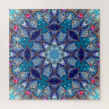 Rompecabezas decorativo azul