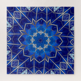 Rompecabezas decorativo azul