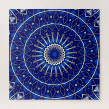 Rompecabezas decorativo azul