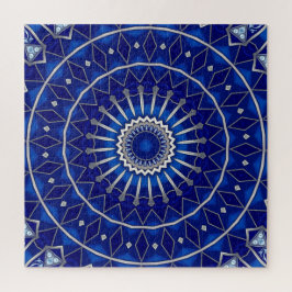 Rompecabezas decorativo azul