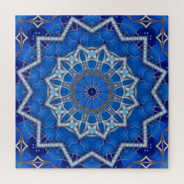 Rompecabezas decorativo azul