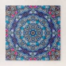 Rompecabezas decorativo azul
