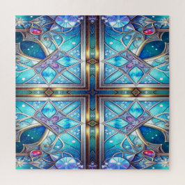 Rompecabezas decorativo azul