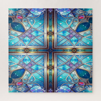Rompecabezas decorativo azul