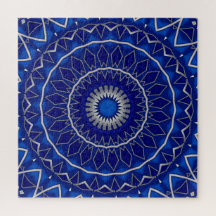 Rompecabezas decorativo azul