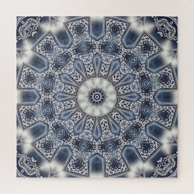 Rompecabezas decorativo azul (Vertical)