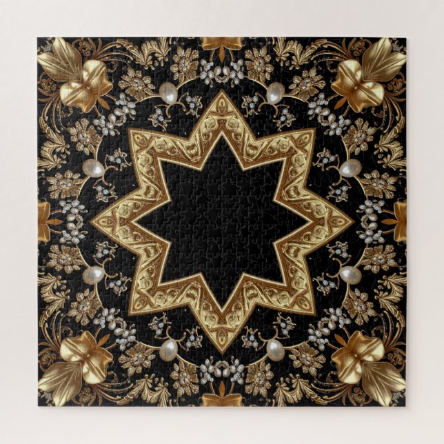 Rompecabezas decorativo de oro (Vertical)