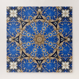 Rompecabezas decorativo de oro azul