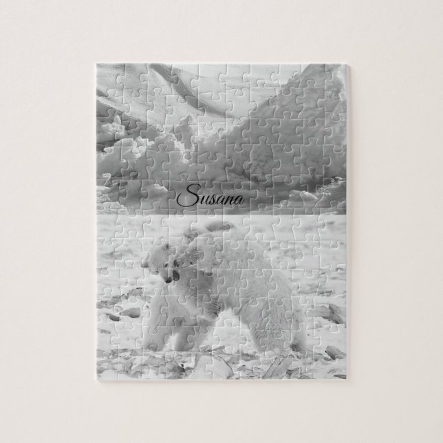 Rompecabezas decorativo de oso polar (Vertical)
