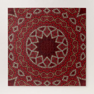 Rompecabezas decorativo rojo