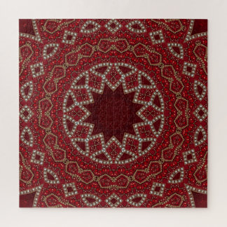 Rompecabezas decorativo rojo
