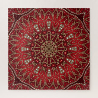 Rompecabezas decorativo rojo