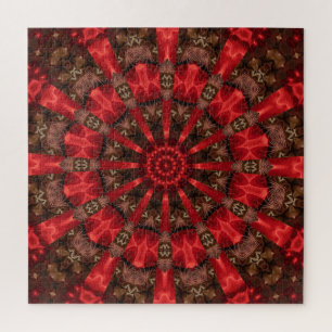 Rompecabezas decorativo rojo