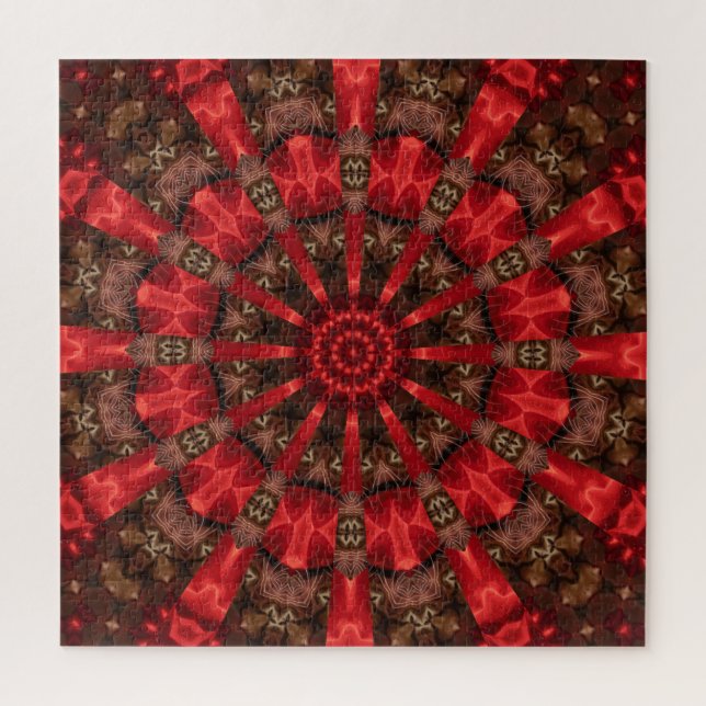 Rompecabezas decorativo rojo (Vertical)