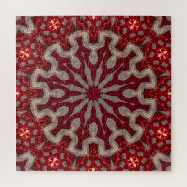 Rompecabezas decorativo rojo (Vertical)