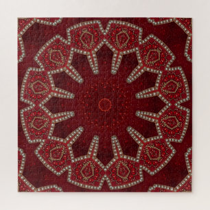 Rompecabezas decorativo rojo