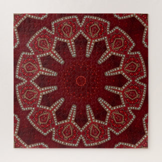 Rompecabezas decorativo rojo
