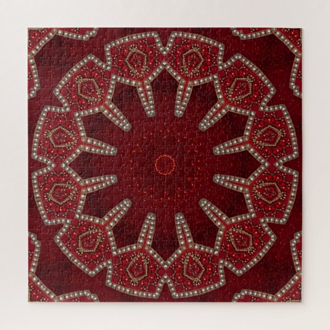 Rompecabezas decorativo rojo (Vertical)