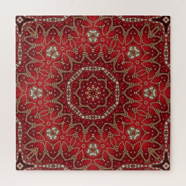 Rompecabezas decorativo rojo (Vertical)