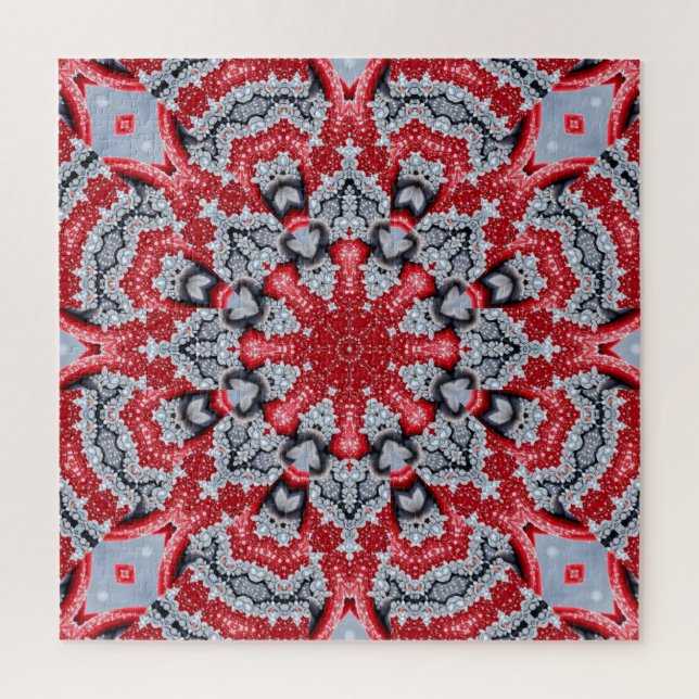 Rompecabezas decorativo rojo (Vertical)