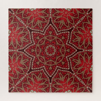 Rompecabezas decorativo rojo