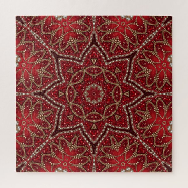 Rompecabezas decorativo rojo (Vertical)