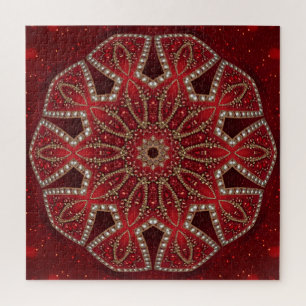 Rompecabezas decorativo rojo