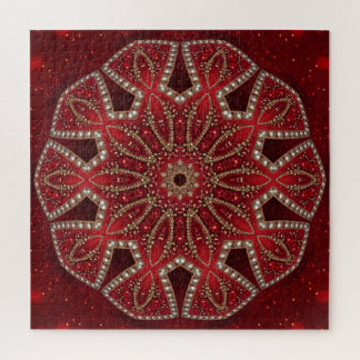 Rompecabezas decorativo rojo