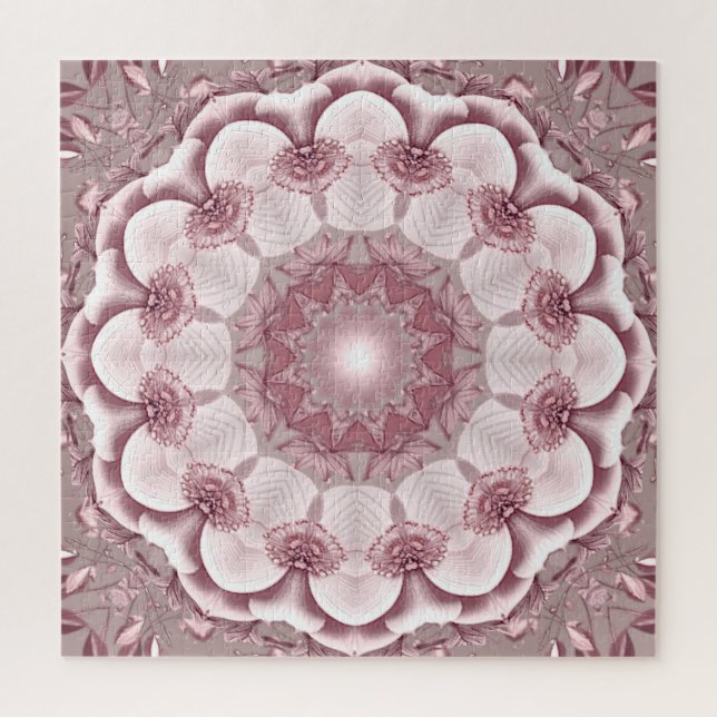 Rompecabezas decorativo rosa (Vertical)