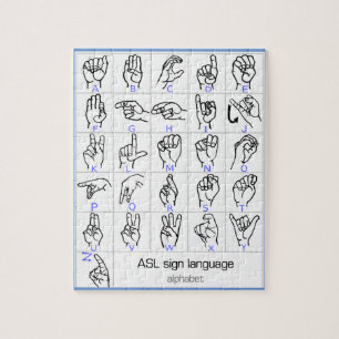 Rompecabezas del ALFABETO del LENGUAJE DE SIGNOS