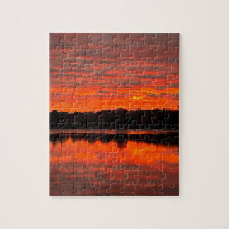 Rompecabezas del amanecer en el lago Lyon de Michi