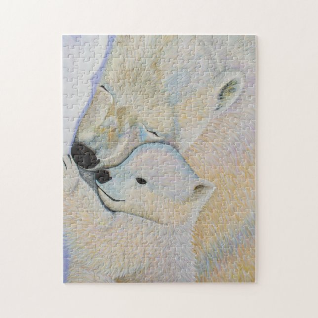 Rompecabezas del amor del oso polar (Vertical)