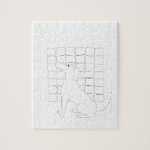 Rompecabezas del año 2018 del perro original dibuj