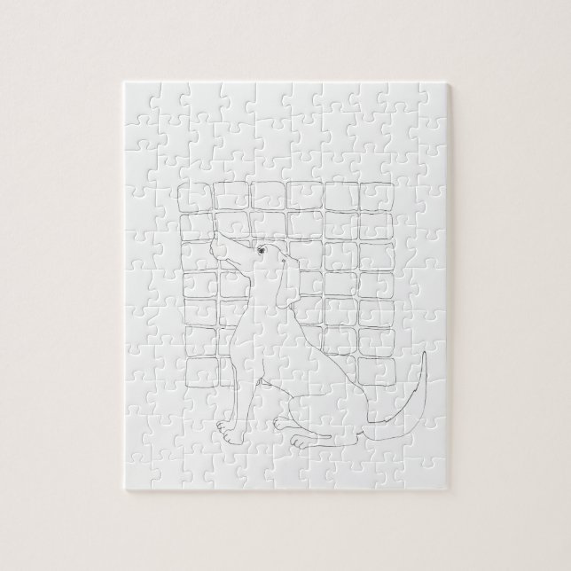 Rompecabezas del año 2018 del perro original dibuj (Vertical)