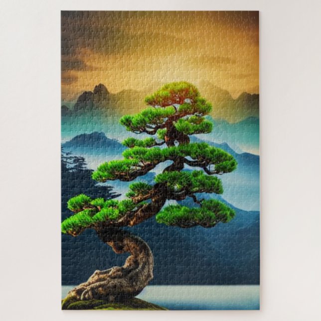 Rompecabezas del árbol de bonsai (Vertical)