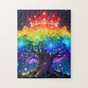 Rompecabezas del Árbol de Luz Arcoíris