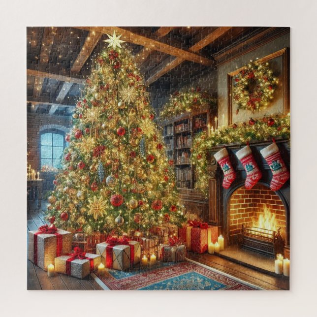 Rompecabezas del árbol de Navidad (Vertical)