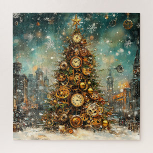 Rompecabezas del árbol de Navidad Steampunk