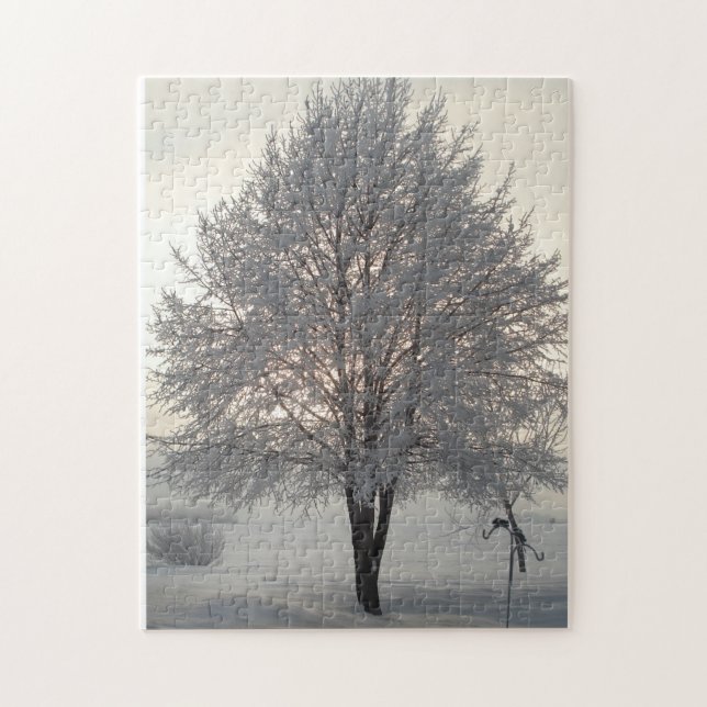 Rompecabezas del árbol del invierno (Vertical)