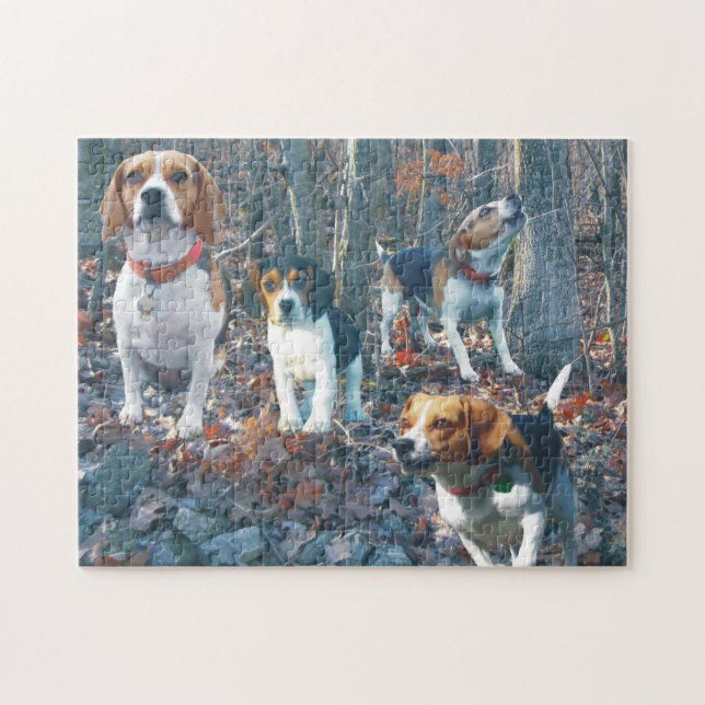 Rompecabezas del arbolado del beagle (Horizontal)