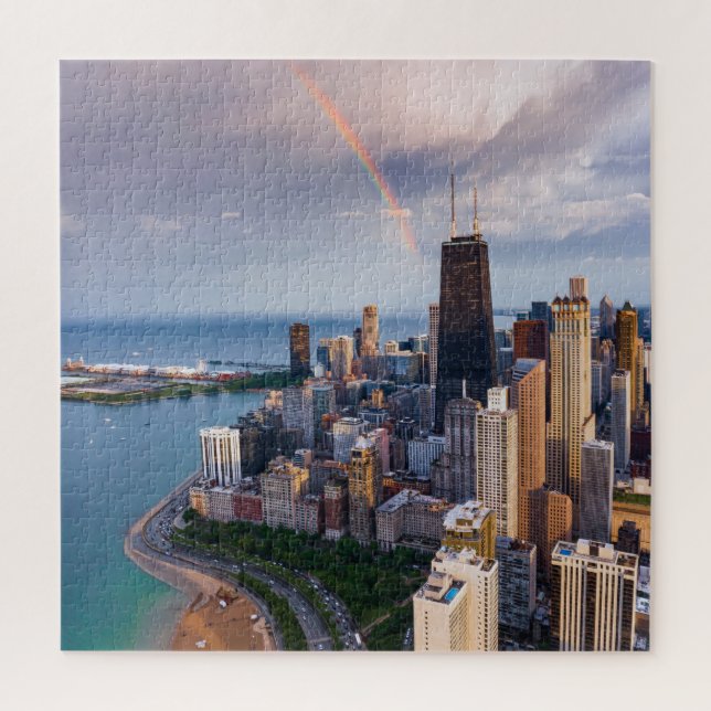 Rompecabezas del arcoiris de Chicago (Vertical)