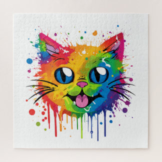 Rompecabezas del arcoiris del gato de Splat