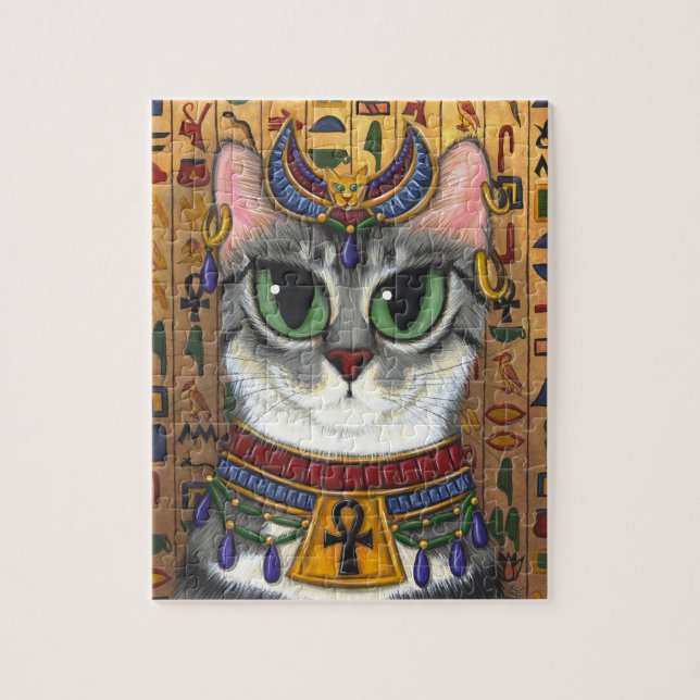 Rompecabezas del arte de Bastet del egipcio del (Vertical)