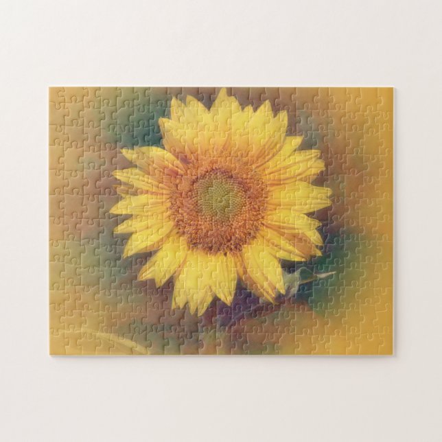Rompecabezas del arte de la flor de girasol amaril (Horizontal)