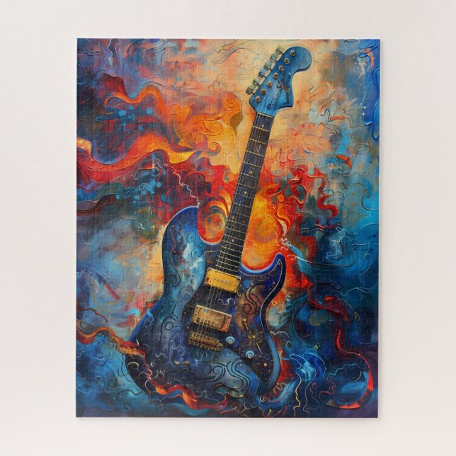 Rompecabezas del arte de la guitarra eléctrica (Vertical)