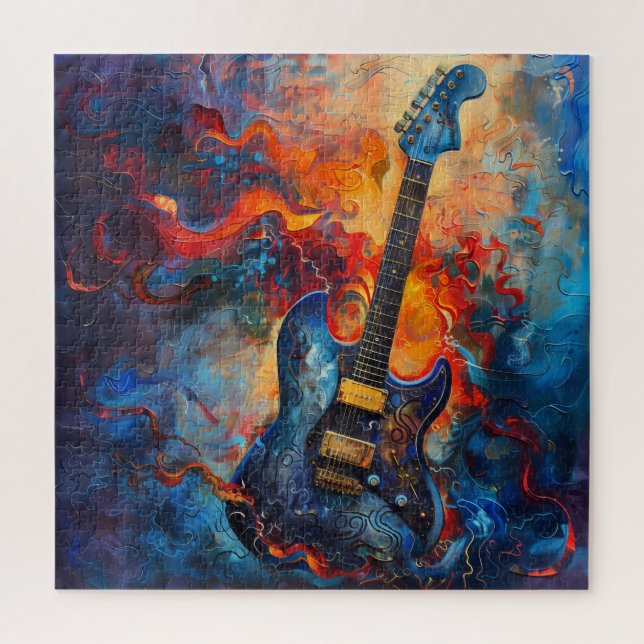 Rompecabezas del arte de la guitarra eléctrica (Vertical)