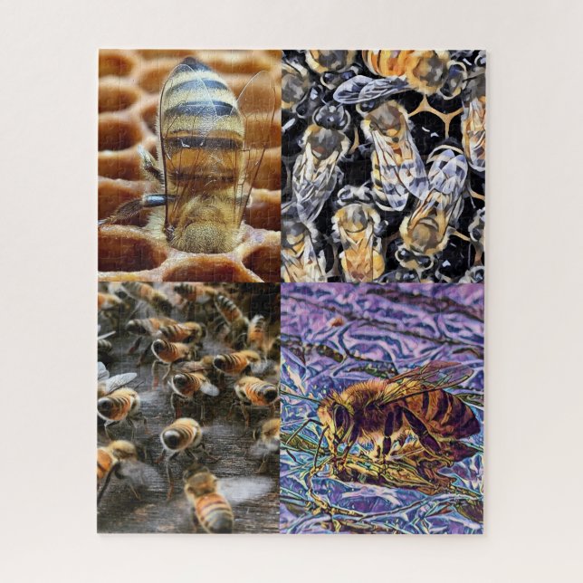 Rompecabezas del arte de la pared de abejas (Vertical)