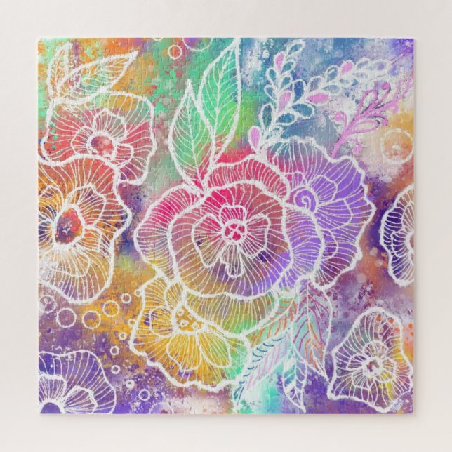Rompecabezas del arte de las flores de los jardine (Vertical)