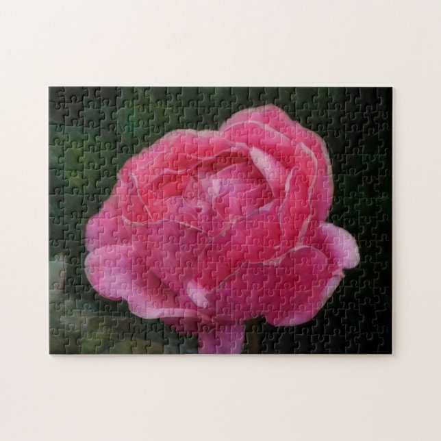 Rompecabezas del arte de las flores rosas (Horizontal)