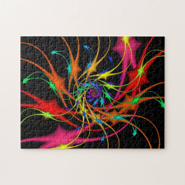 Rompecabezas del arte del fractal de los fuegos (Horizontal)